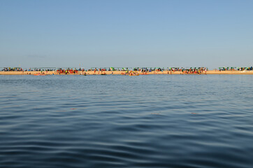 Many People on a Beach in Colombia