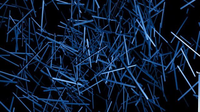 3d abstract simple geometric background with blue blocks like light bulbs flashing neon lights in 4k. Smooth looped animation. Creative simple motion design bg with 3d objects. VJ loop.