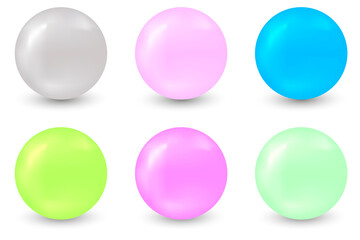 Pearl set isolated on transparent background. Jewel gems
