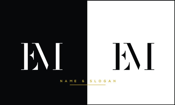 EM ,ME Abstract Letters Logo Monogram