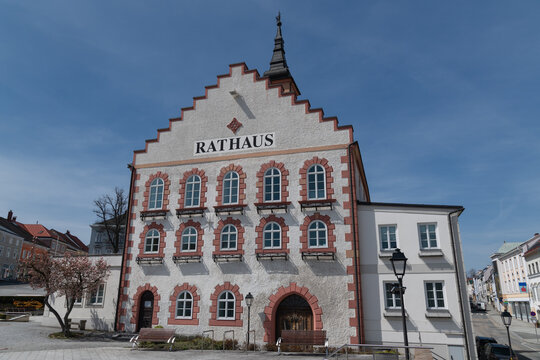 Famous Historic Town hall in Waidhofen an der Thaya, Lower Austria 24.04.2021