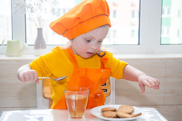 Down syndrome in a little girl, disabled children, a genetic psychiatric disease, an extra...
