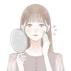 スキンケア　女性　そばかす