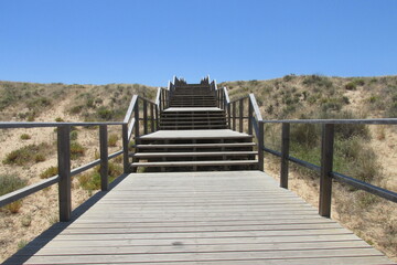 stairway to the beach in Algarve, southern Portugal.
