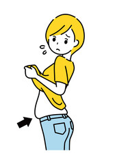 ウエストが気になる女性