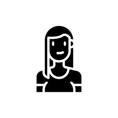 People Icon Woman Vector Illustration