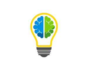 Simple electrical bulb with brain inside