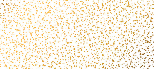 Abstract fashion polka dots background. White dotted pattern with golden gradient circles. Template design for invitation, poster, card, flyer, banner, textile, fabric