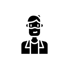 People Icon Man hipster Vector Illustration