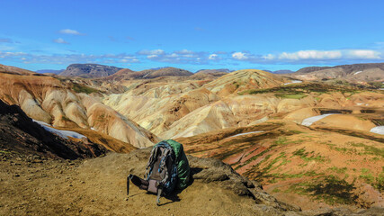 volcanic landscape in island