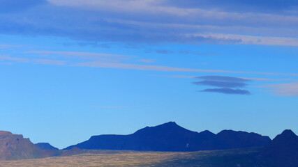 mountains and clouds