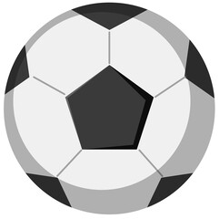 Football or soccer ball on white background