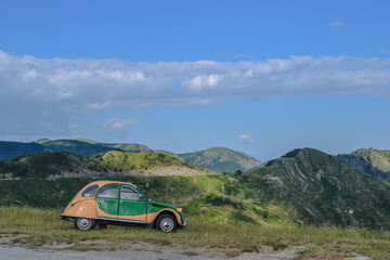 car in the mountains