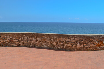 Stone wall by the sea