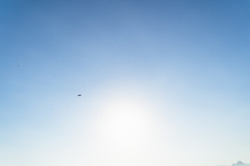 Sky blue background. Sky cloud clear in Phuket Thailand.