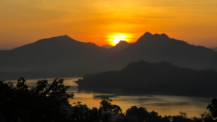 sunrise in the mountains
