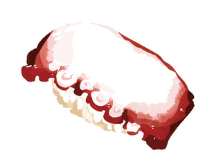 寿司　タコ　蛸　手書きベクターイラスト