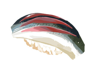 寿司　コハダ　手書きベクターイラスト