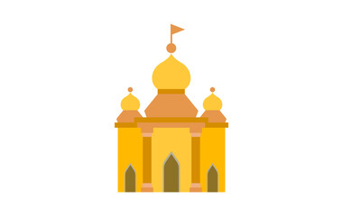 Hindu Temple emoji. Isolated Hinduist Temple Vector
