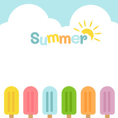 Border design with summer theme