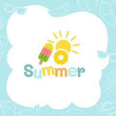 Border design with summer theme