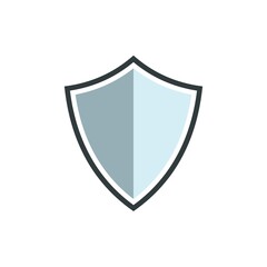 Shield Icon in trendy flat style isolated