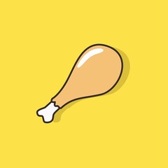 Chicken vector simple cartoon design