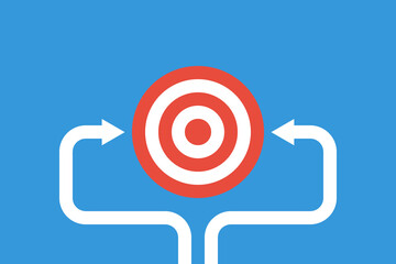 two different way to same result, vector infographics concept