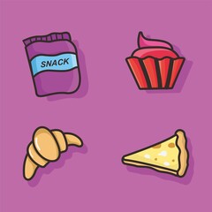 Food icon simple cartoon design