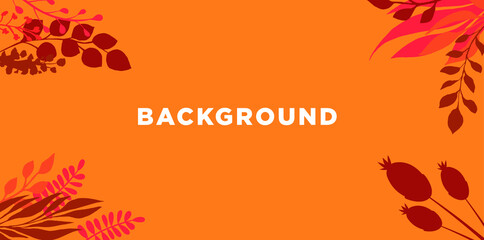 Abstract organic long vector banner template. Minimal background in boho style with copy space for text. Facebook cover