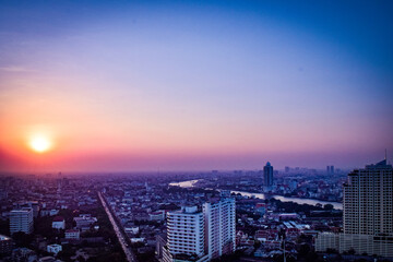 Obraz premium バンコクの夕暮れの情景