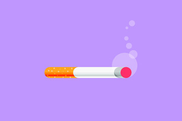 Cigarette smoke flat icon vector, eps 10 editable