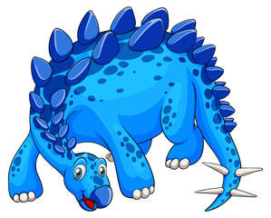 A stegosaurus dinosaur cartoon character