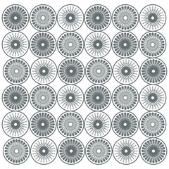 seamless geometric flowers pattern with circles