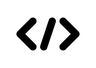Html code programming vector icon.