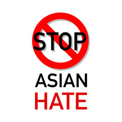 Stop Asian Hate, vector illustration 