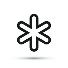 Obraz premium The Star of Life icon vector element for trendy design. Simple pictogram for mobile concept and web apps. Isolated vector line symbol of Emergency Medical Services.