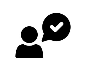 understand, agreement, completed ok user icon vector