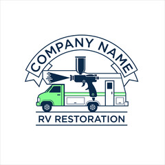 logo template for rv and camper van restoration.