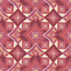 Seamless texture, pattern. Abstract geometric pattern on a square background - colored diamonds.