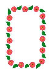 Summer bright frames of floral motifs - gerbera flowers. Cover for a book or notepad, postcard.