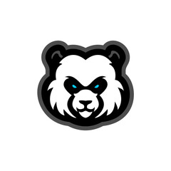 panda mascot e sport logo