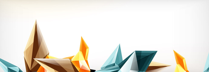 Vector 3d triangles and pyramids abstract background for business or technology presentations, internet posters or web brochure covers