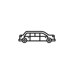 limousine vector icon. transportation and vehicle icon outline style. perfect use for icon, logo, illustration, website, and more. icon design line style