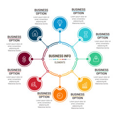 Infographic elements data visualization vector design template. Process chart. Abstract elements of graph, diagram with steps, options, parts or processes.