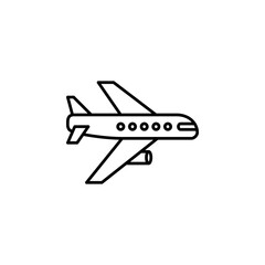 plane vector icon. transportation and vehicle icon outline style. perfect use for icon, logo, illustration, website, and more. icon design line style