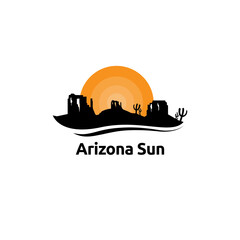 Fototapeta na wymiar Arizona Sun logo vector concept, icon, element, and template for company