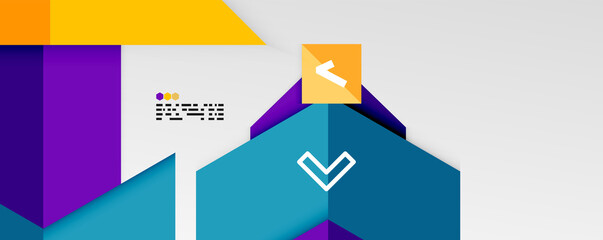 Shiny color triangles and geometric shapes vector abstract background