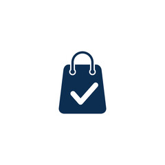 paper bag icon shooping symbol logo template