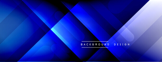 Dynamic lines abstract background. 3D shadow effects and fluid gradients. Modern overlapping forms